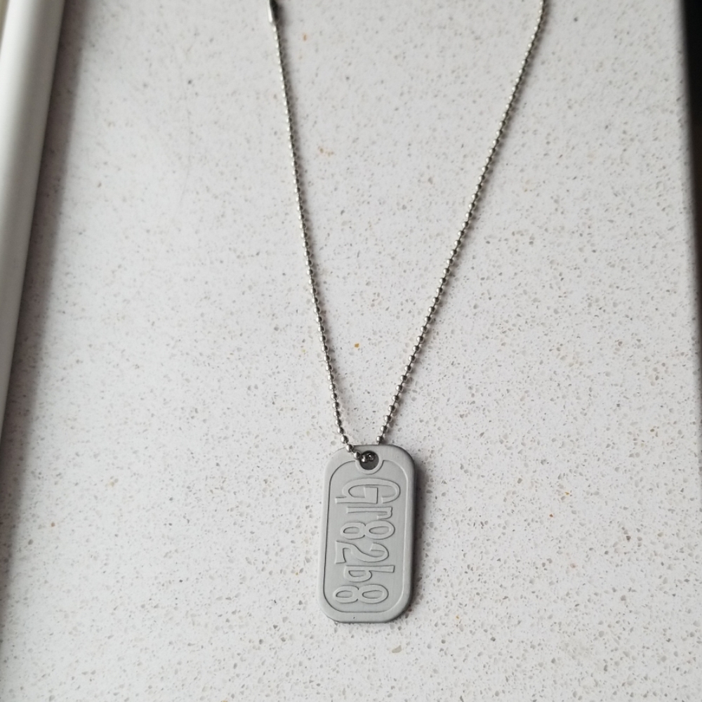 Dog tag gr2b8 necklace